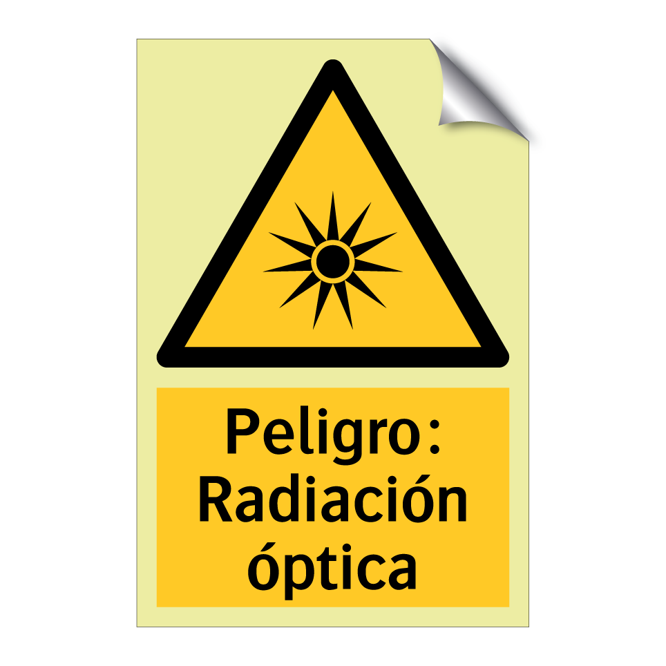 Peligro: Radiación óptica