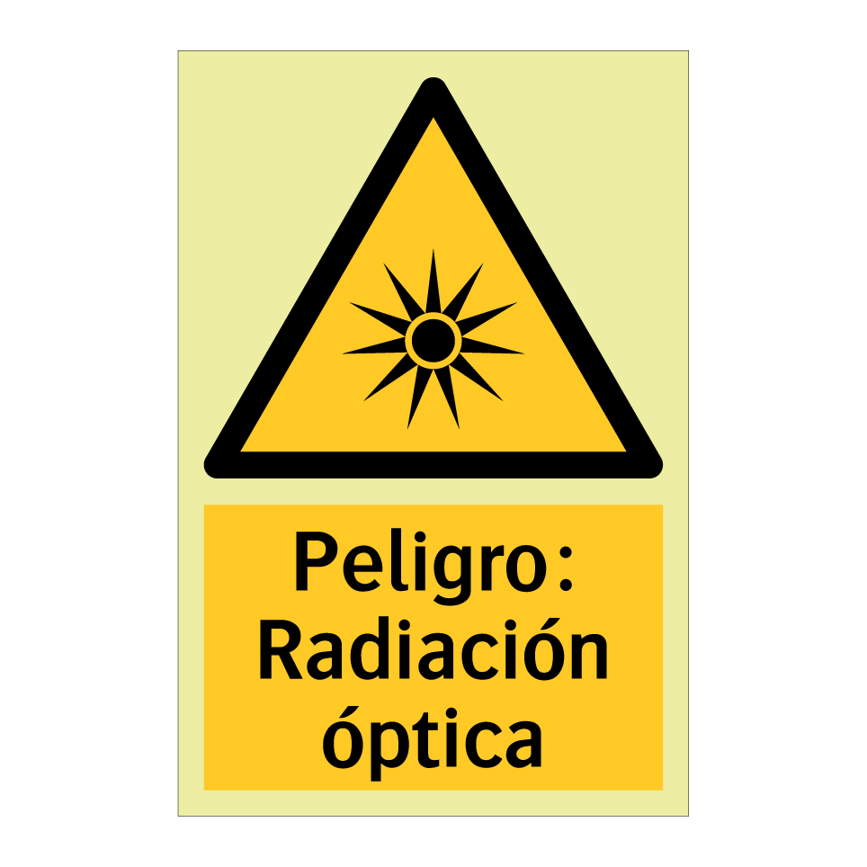 Peligro: Radiación óptica