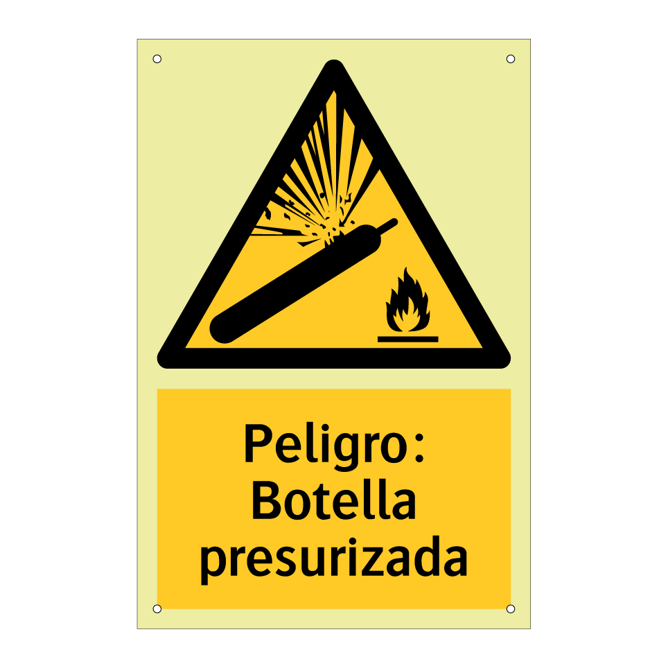 Peligro: Botella presurizada