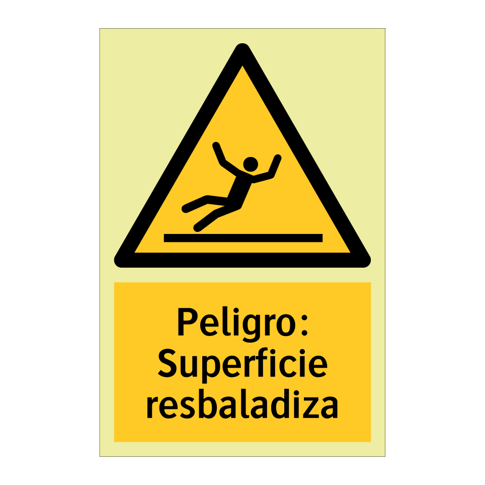 Peligro: Superficie resbaladiza