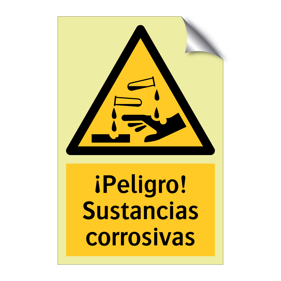 ¡Peligro! Sustancias corrosivas
