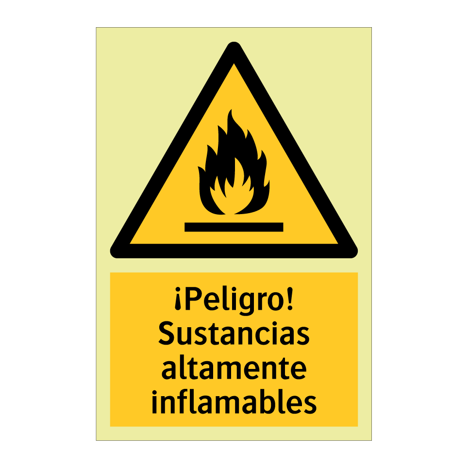 ¡Peligro! Sustancias altamente inflamables