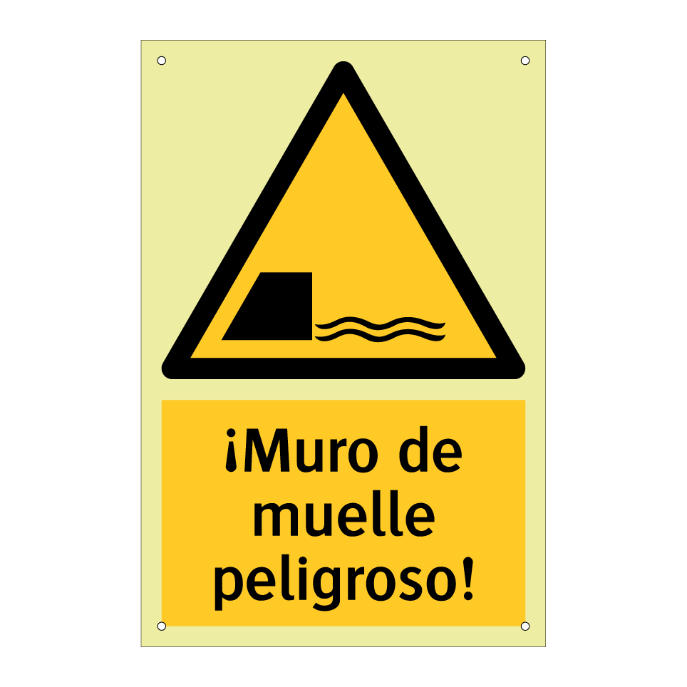 ¡Muro de muelle peligroso!