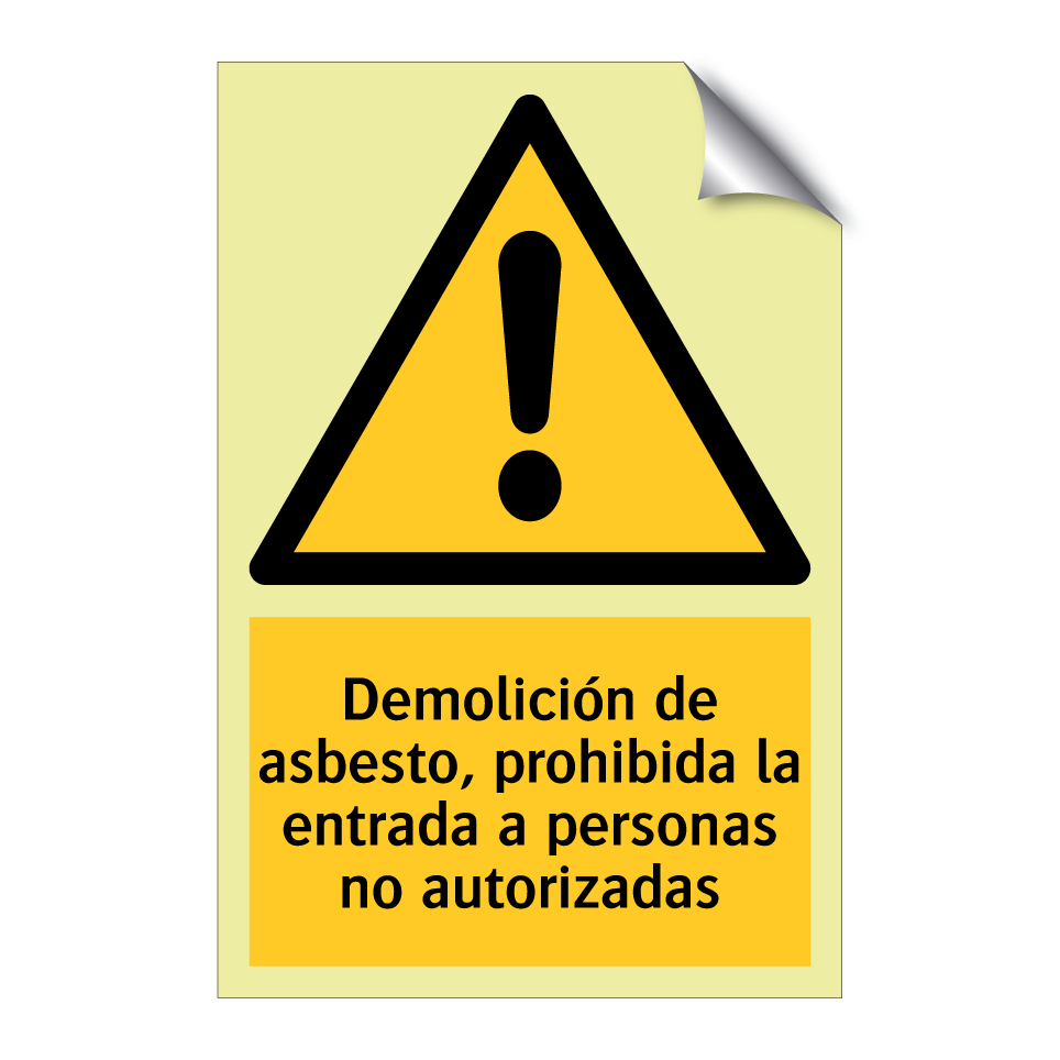Demolición de asbesto, prohibida la entrada a personas no autorizadas