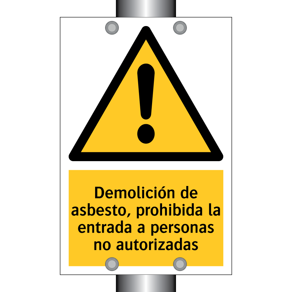 Demolición de asbesto, prohibida la entrada a personas no autorizadas