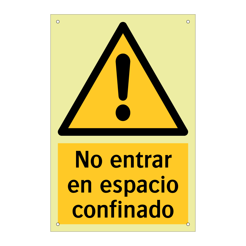 No entrar en espacio confinado
