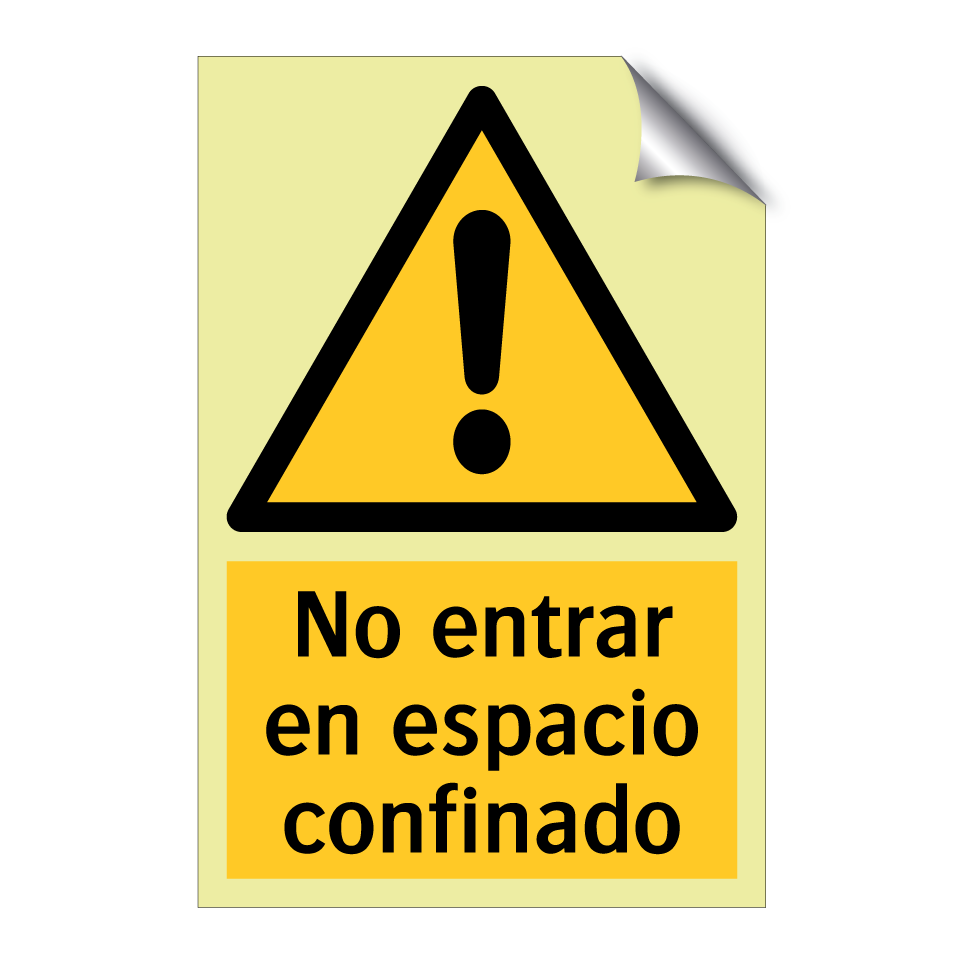 No entrar en espacio confinado
