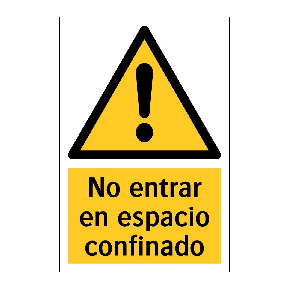 No entrar en espacio confinado