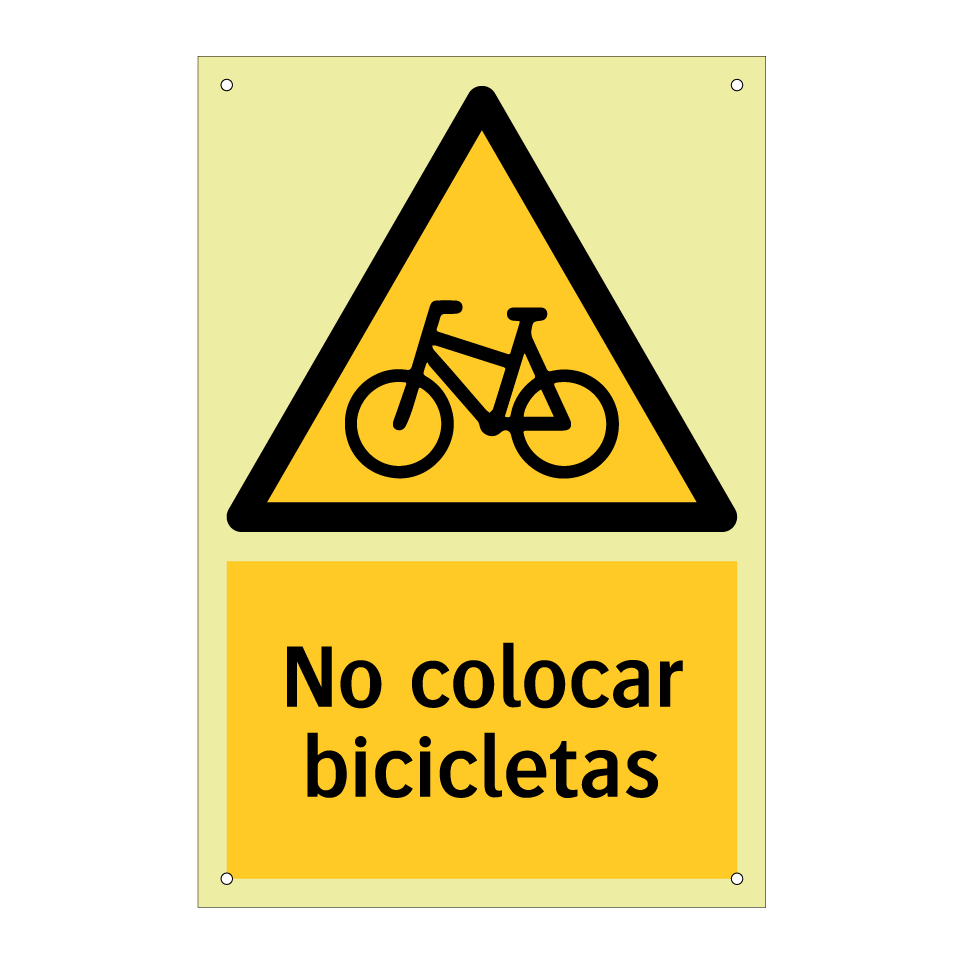 No colocar bicicletas