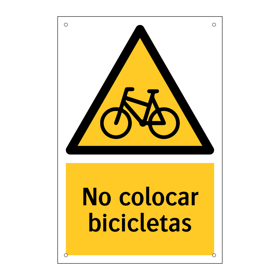 No colocar bicicletas