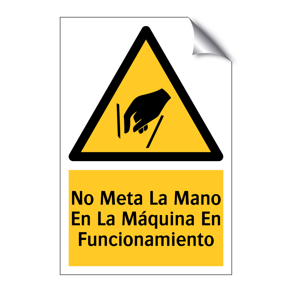 No Meta La Mano En La Máquina En Funcionamiento