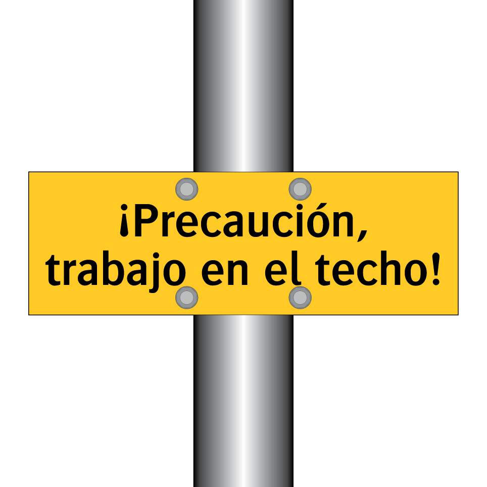 ¡Precaución, trabajo en el techo!