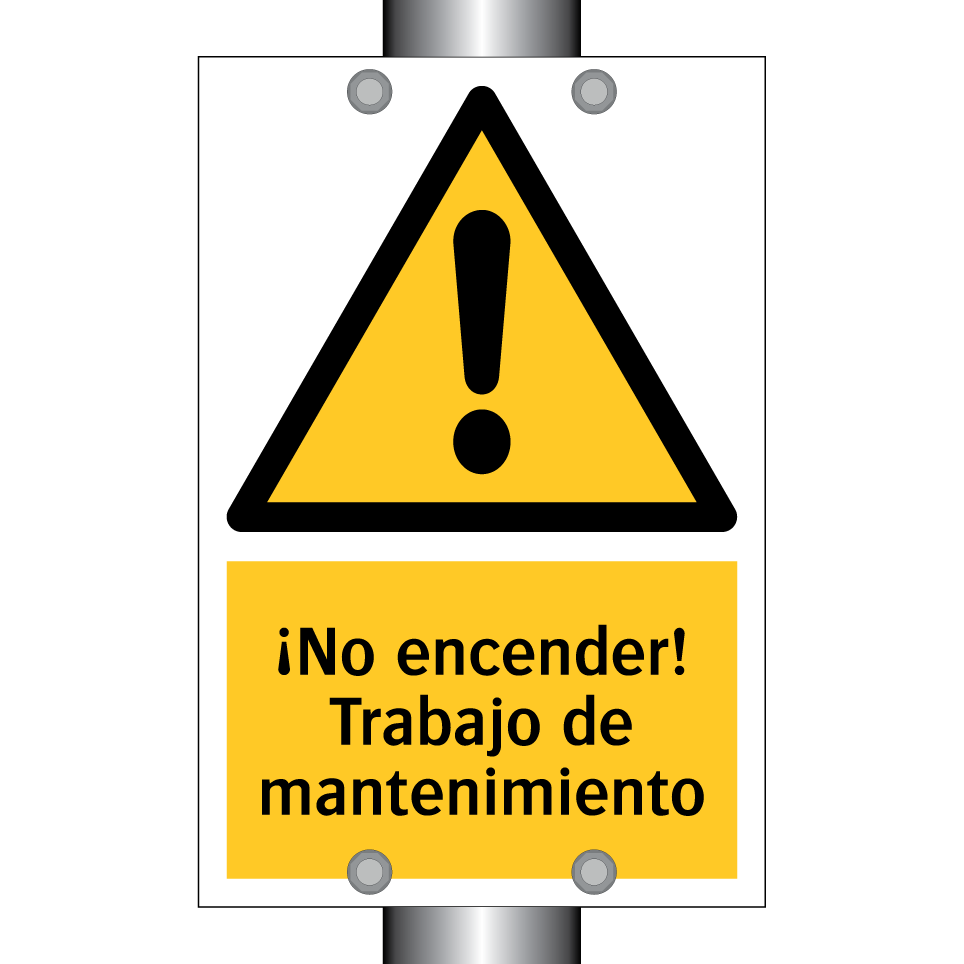 ¡No encender! Trabajo de mantenimiento