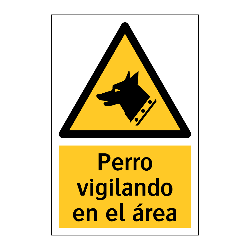 Perro vigilando en el área
