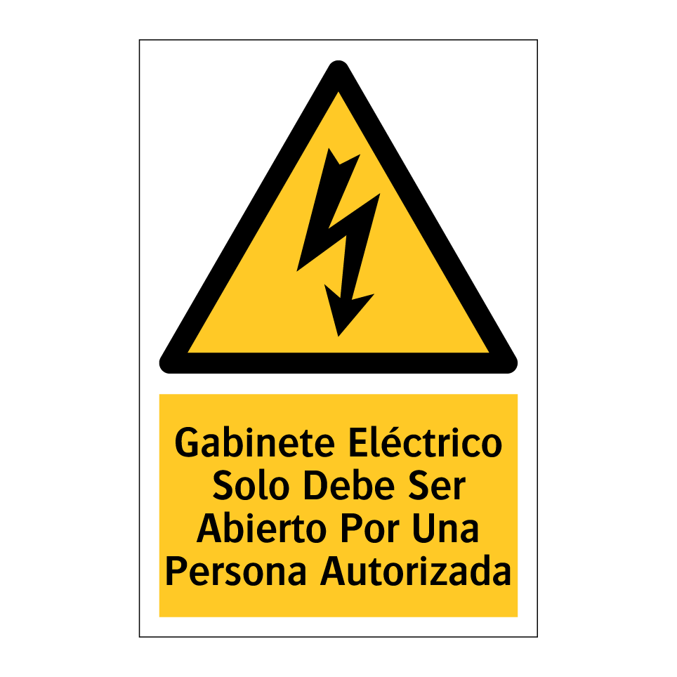 Gabinete Eléctrico Solo Debe Ser Abierto Por Una Persona Autorizada
