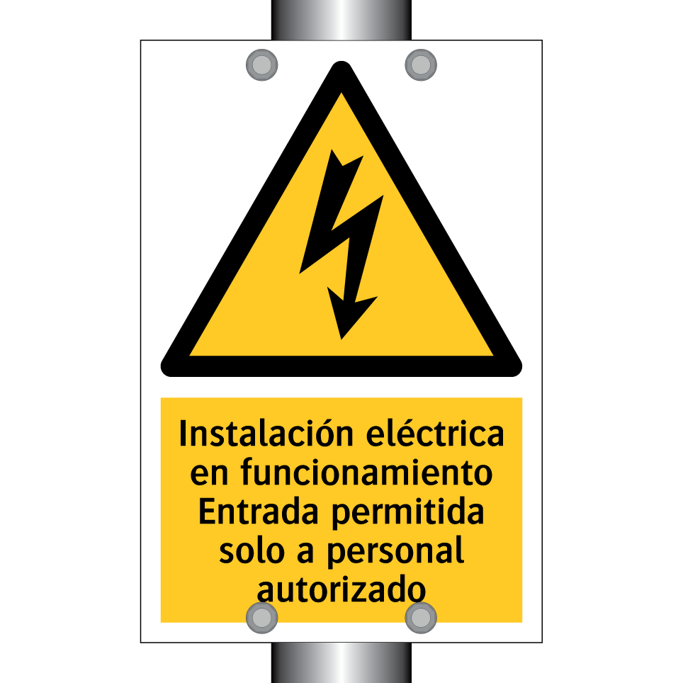 Instalación eléctrica en funcionamiento Entrada permitida solo a personal autorizado
