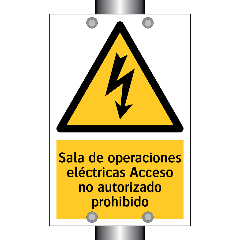 Sala de operaciones eléctricas Acceso no autorizado prohibido