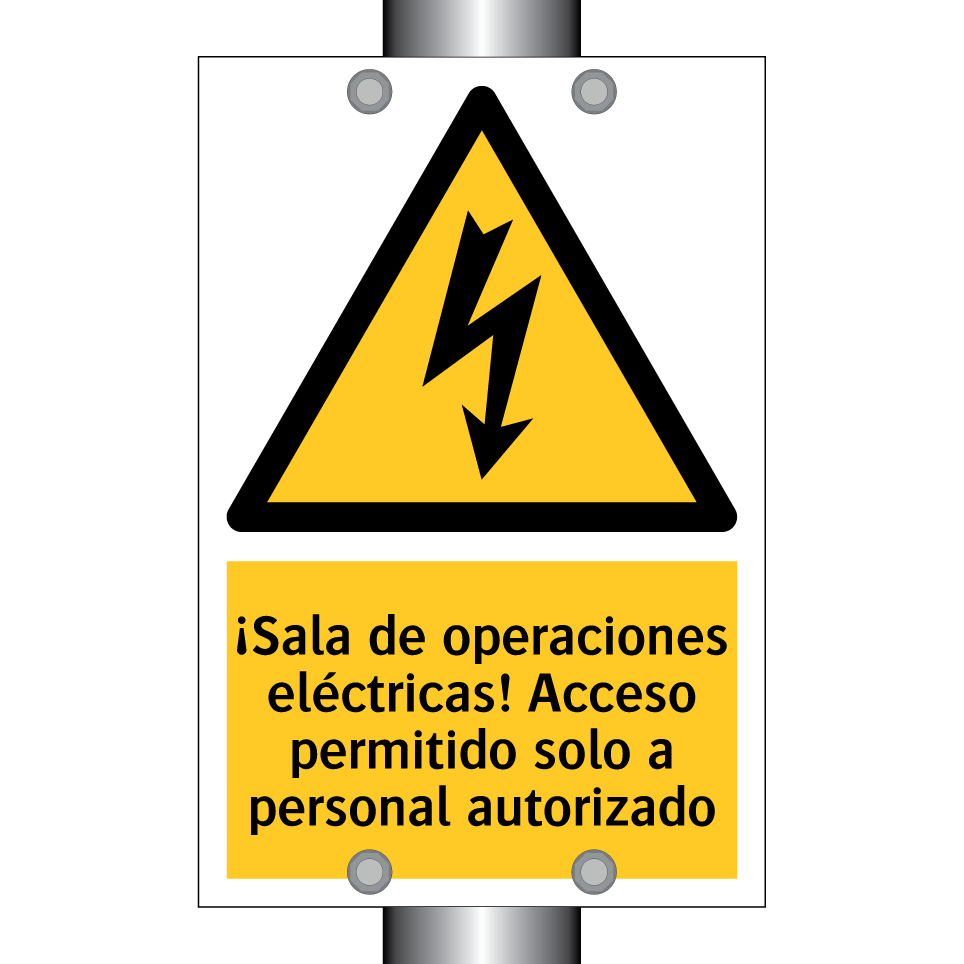 ¡Sala de operaciones eléctricas! Acceso permitido solo a personal autorizado