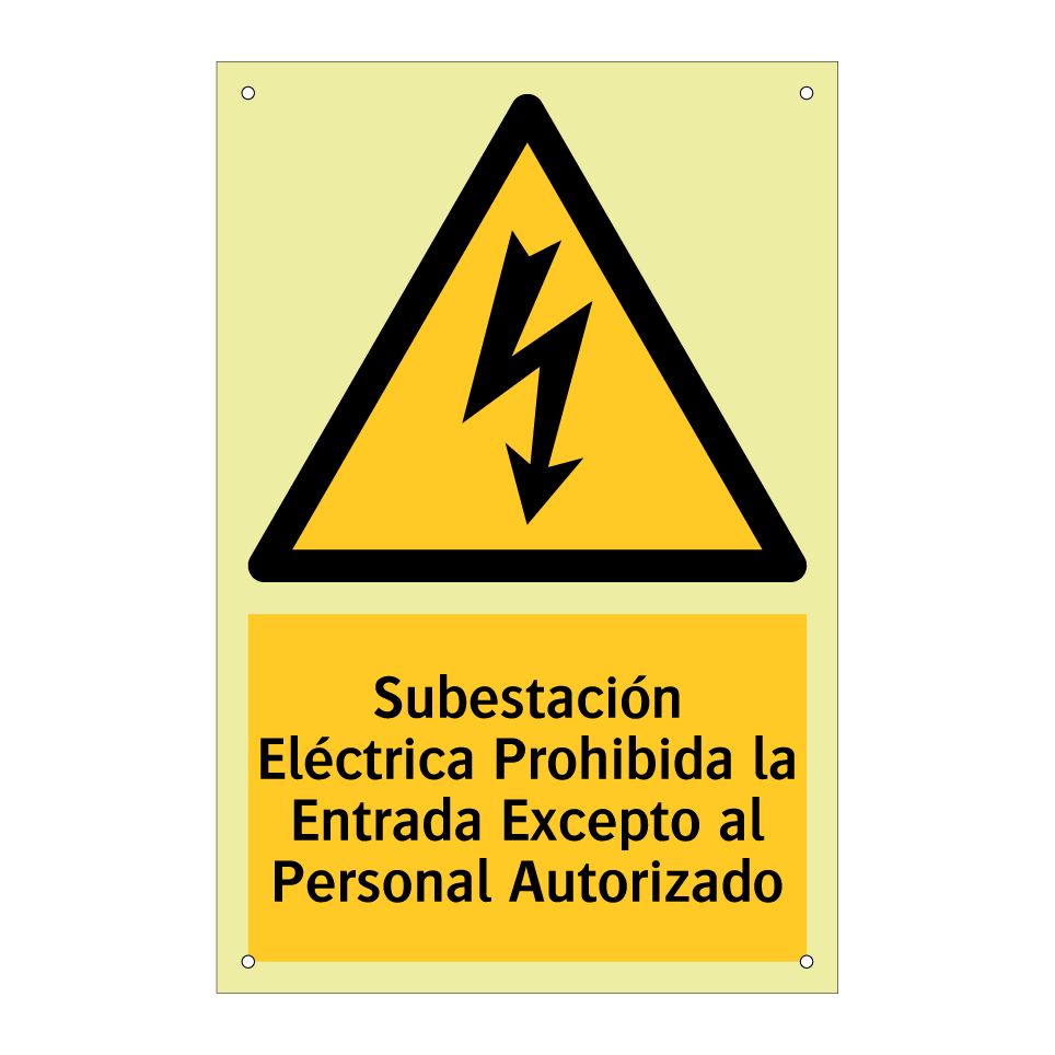 Subestación Eléctrica Prohibida la Entrada Excepto al Personal Autorizado