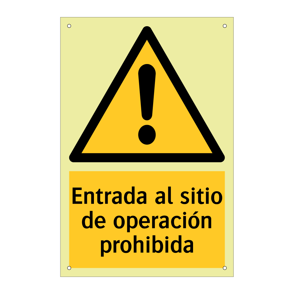 Entrada al sitio de operación prohibida