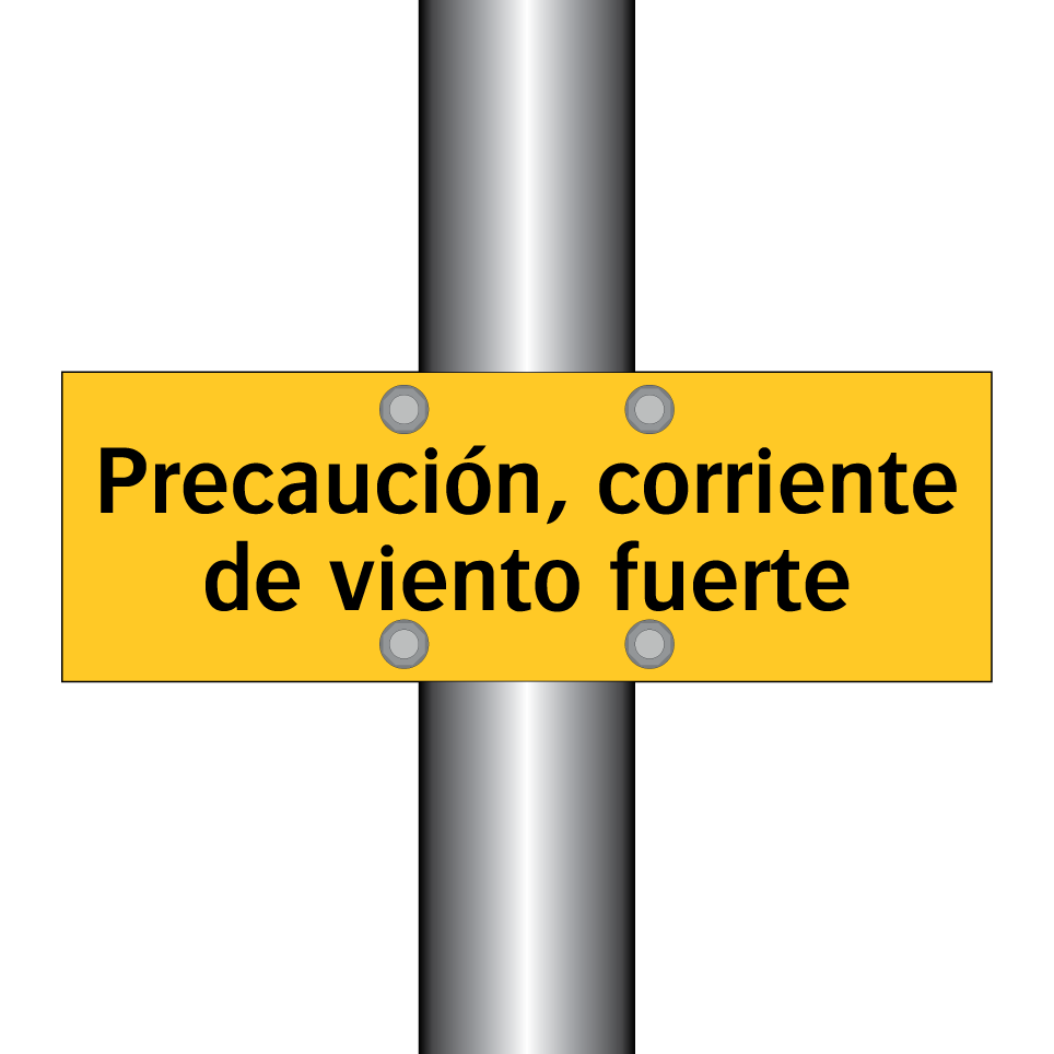 Precaución, corriente de viento fuerte