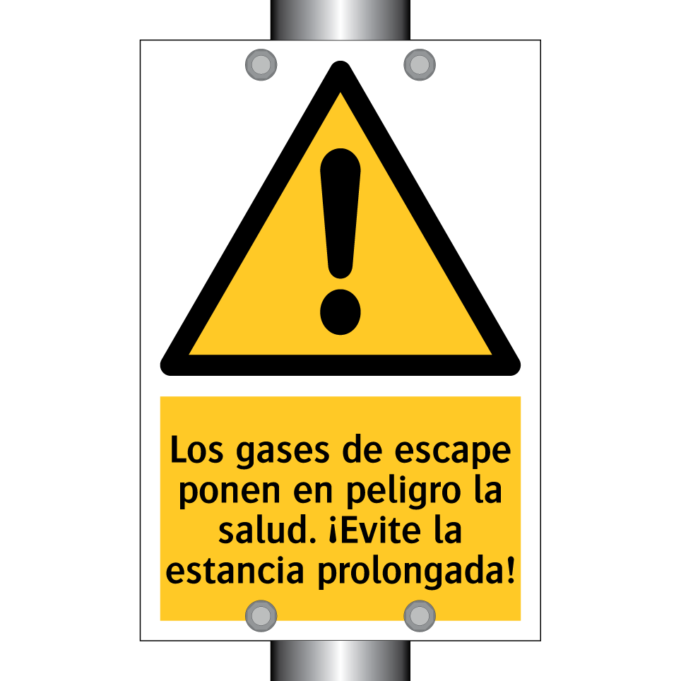 Los gases de escape ponen en peligro la salud. ¡Evite la estancia prolongada!