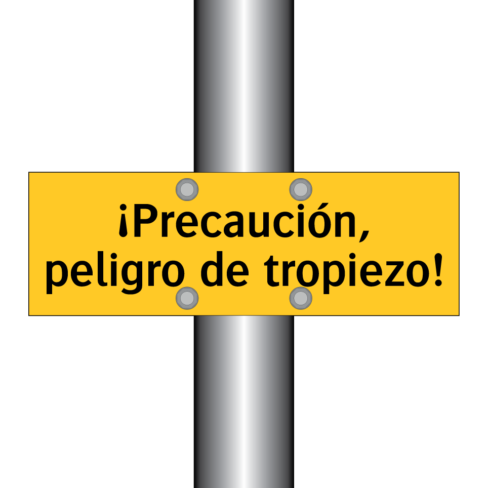 ¡Precaución, peligro de tropiezo!