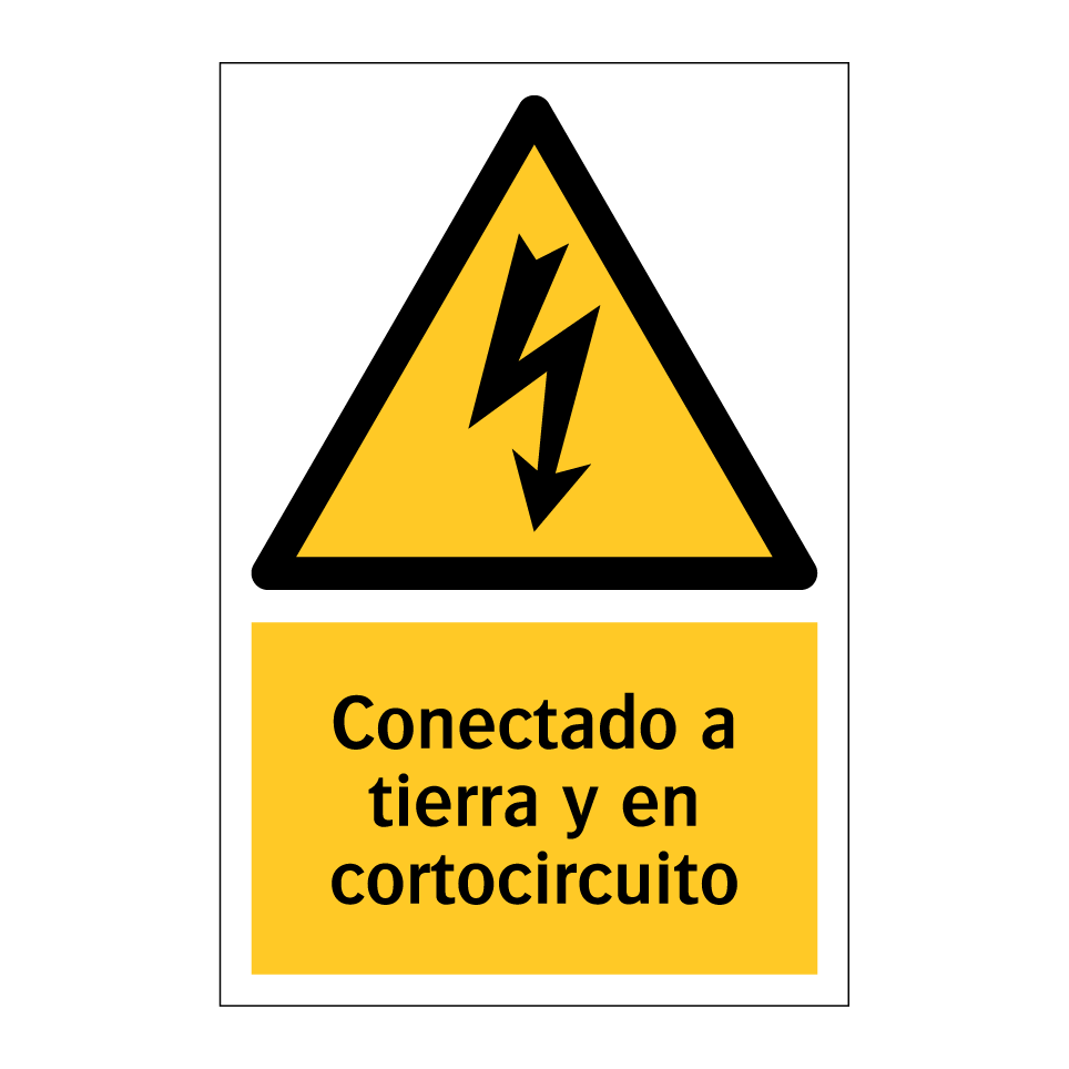 Conectado a tierra y en cortocircuito