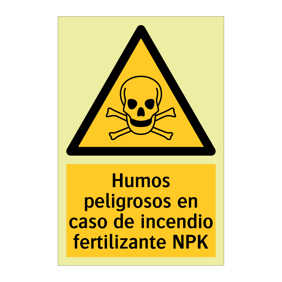 Humos peligrosos en caso de incendio fertilizante NPK