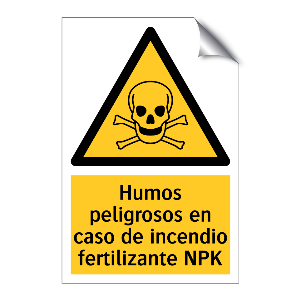 Humos peligrosos en caso de incendio fertilizante NPK