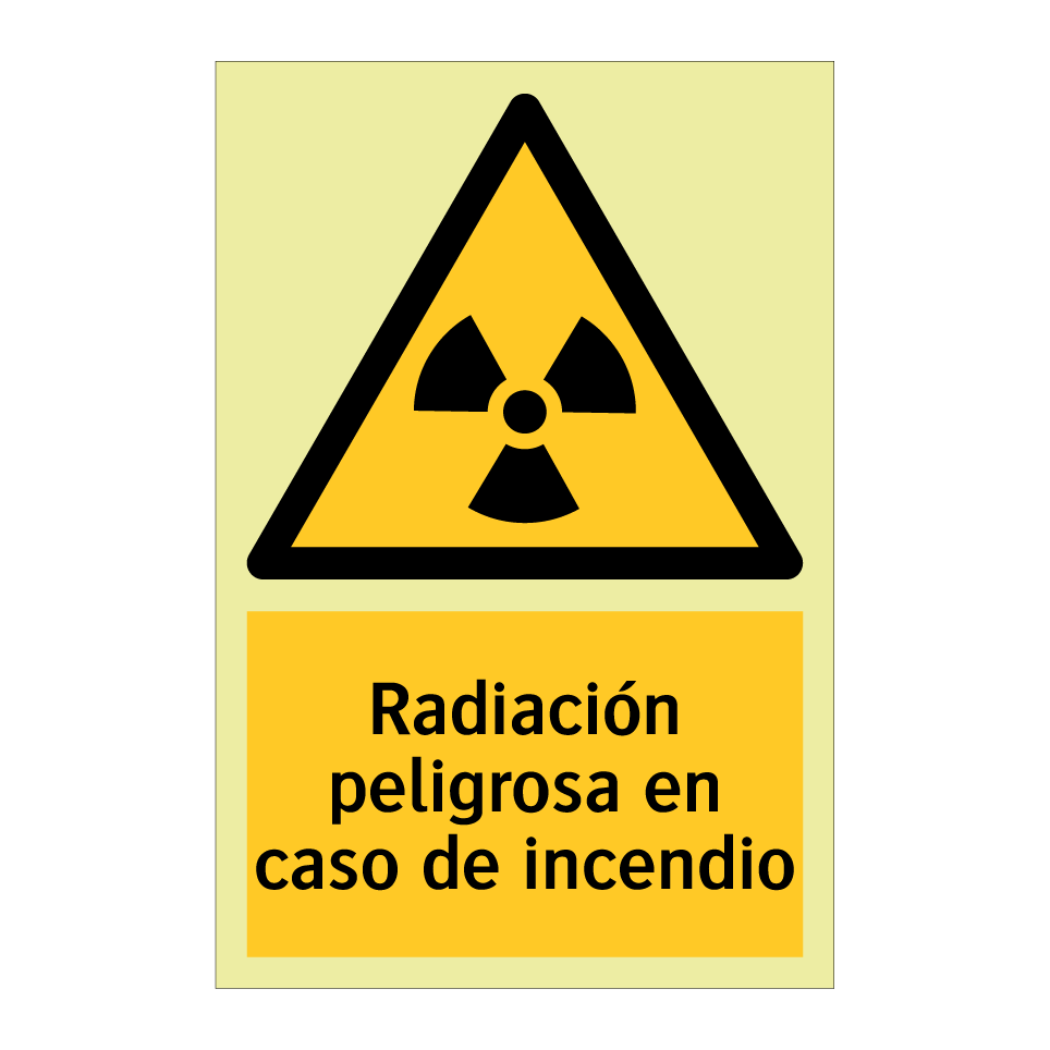 Radiación peligrosa en caso de incendio