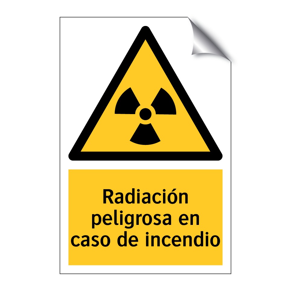 Radiación peligrosa en caso de incendio