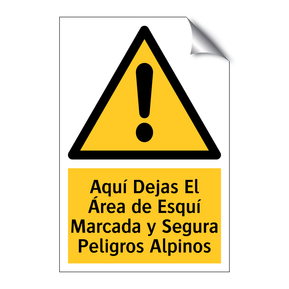 Aquí Dejas El Área de Esquí Marcada y Segura Peligros Alpinos