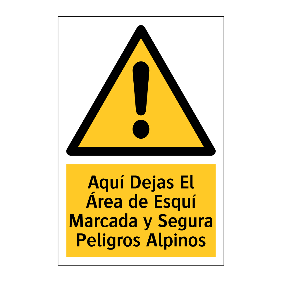 Aquí Dejas El Área de Esquí Marcada y Segura Peligros Alpinos