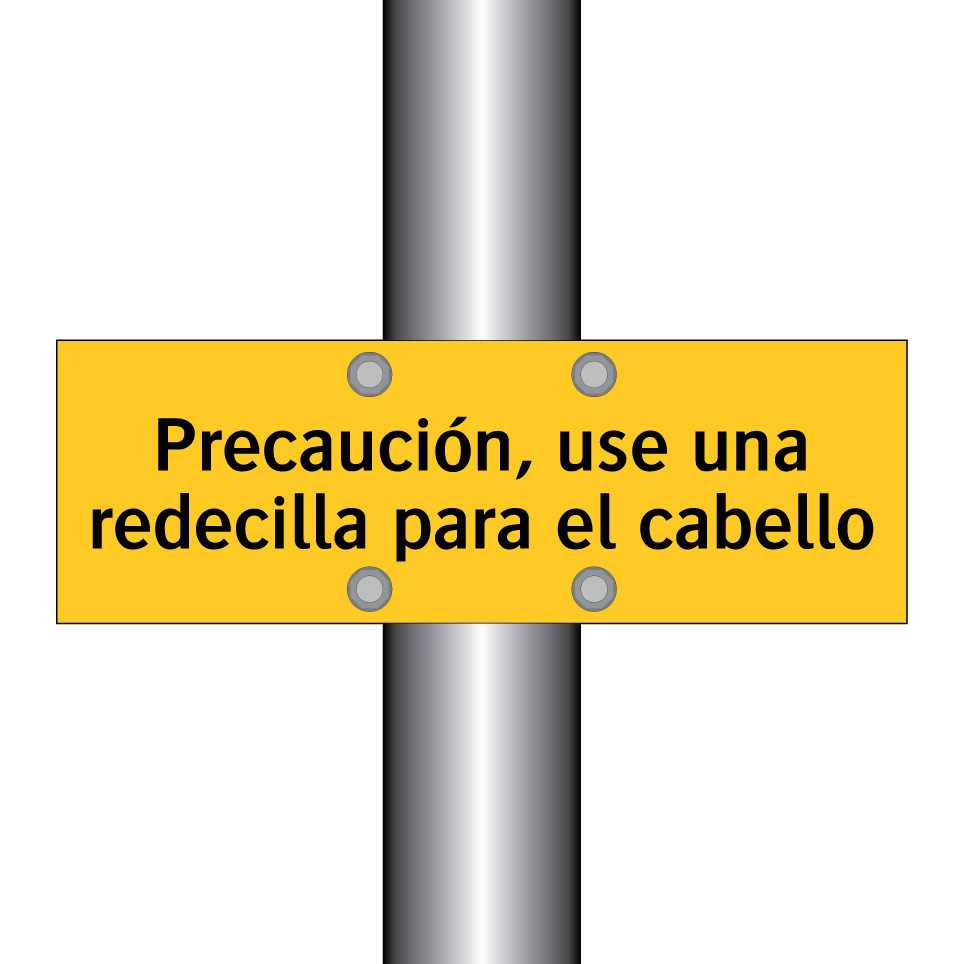 Precaución, use una redecilla para el cabello