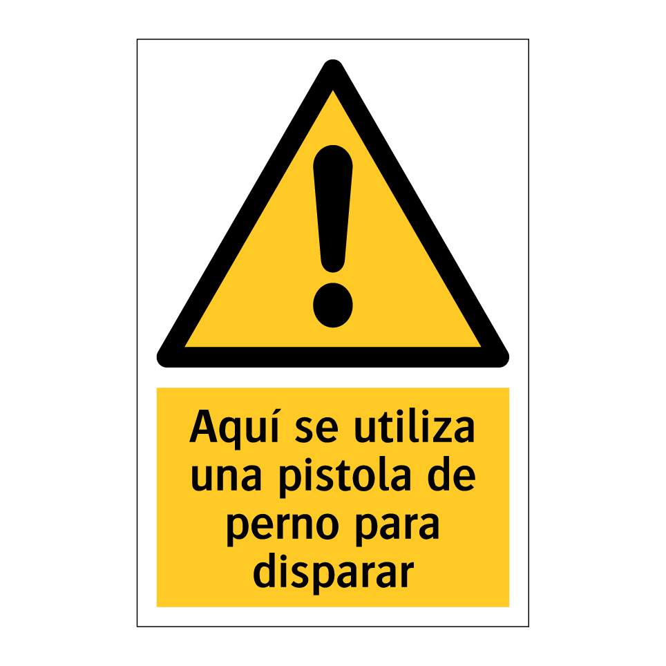 Aquí se utiliza una pistola de perno para disparar