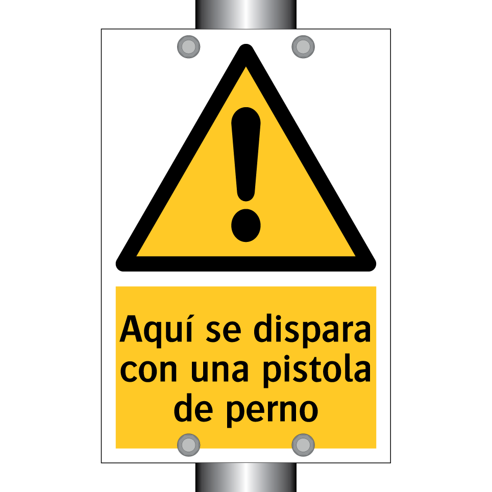 Aquí se dispara con una pistola de perno