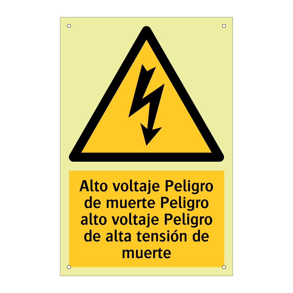 Alto voltaje Peligro de muerte Peligro alto voltaje Peligro de alta tensión de muerte