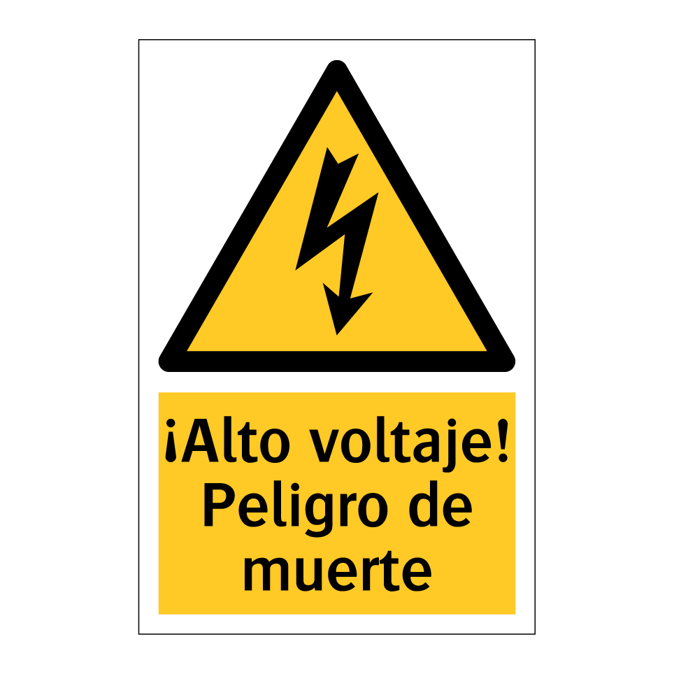 ¡Alto voltaje! Peligro de muerte