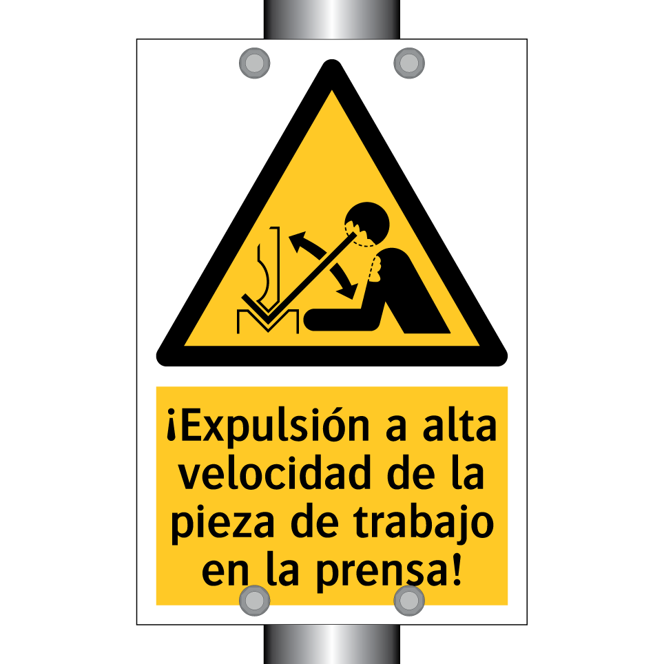 ¡Expulsión a alta velocidad de la pieza de trabajo en la prensa!