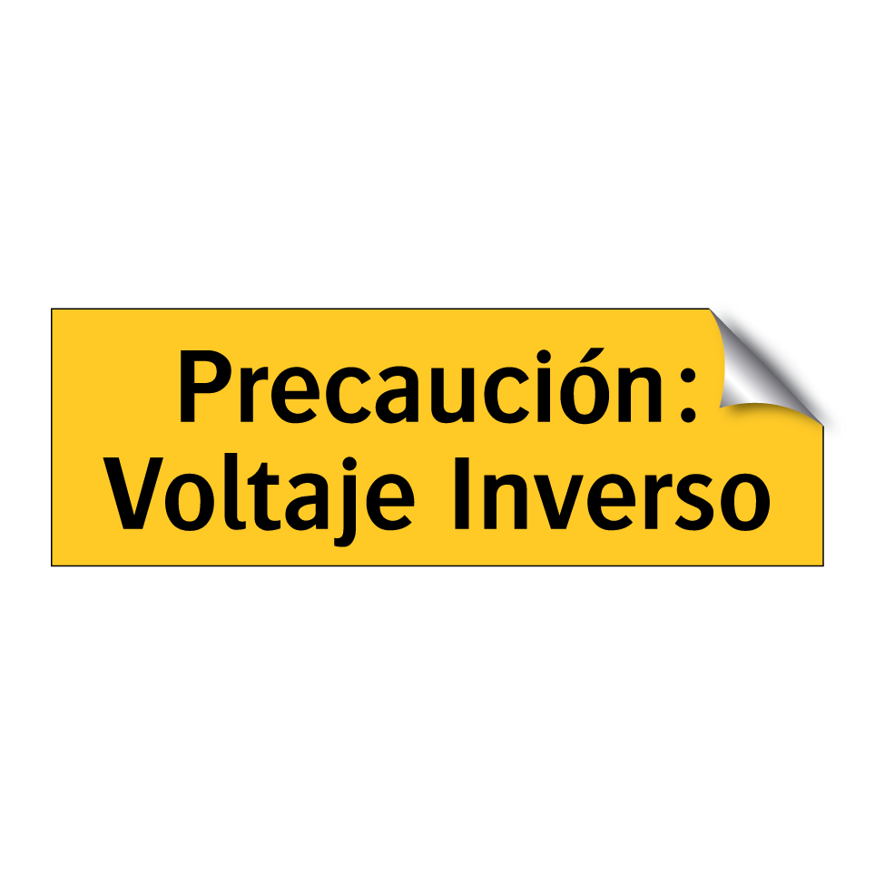 Precaución: Voltaje Inverso
