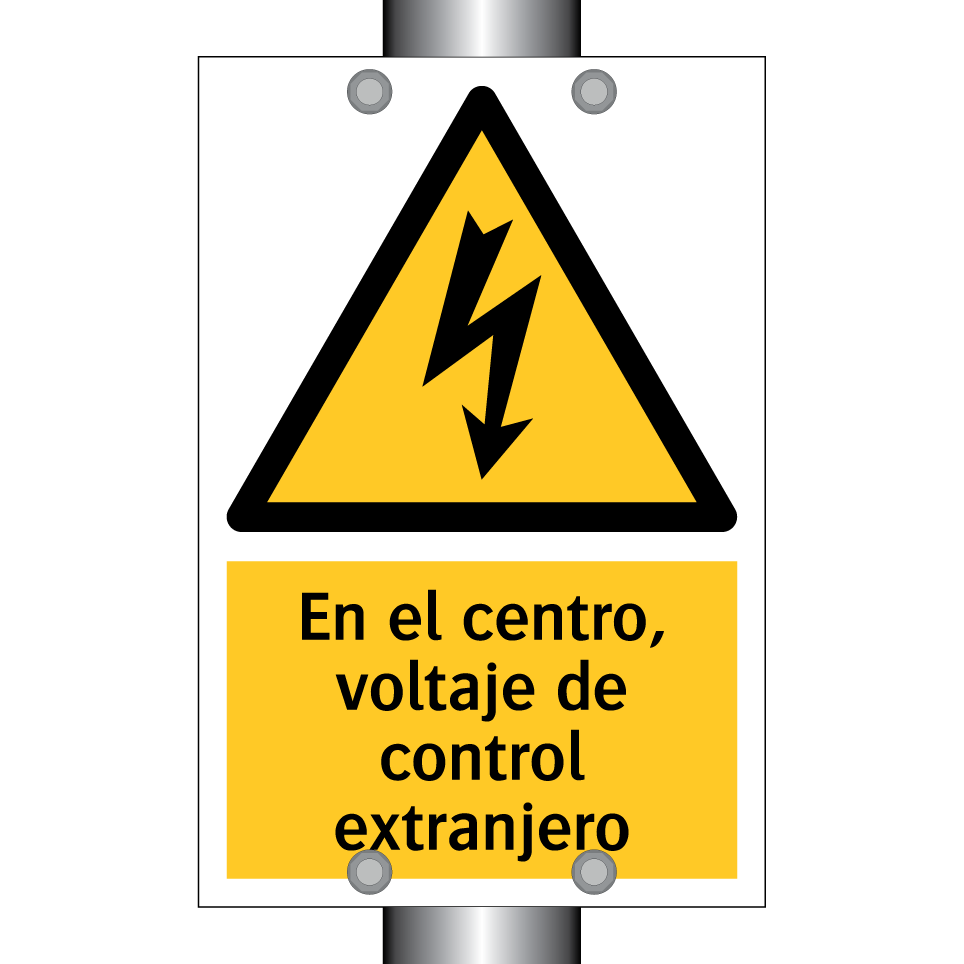 En el centro, voltaje de control extranjero