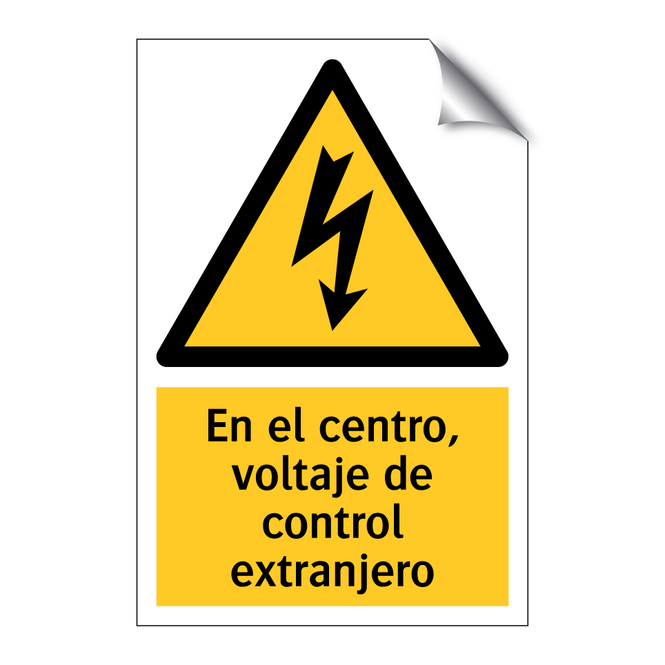 En el centro, voltaje de control extranjero