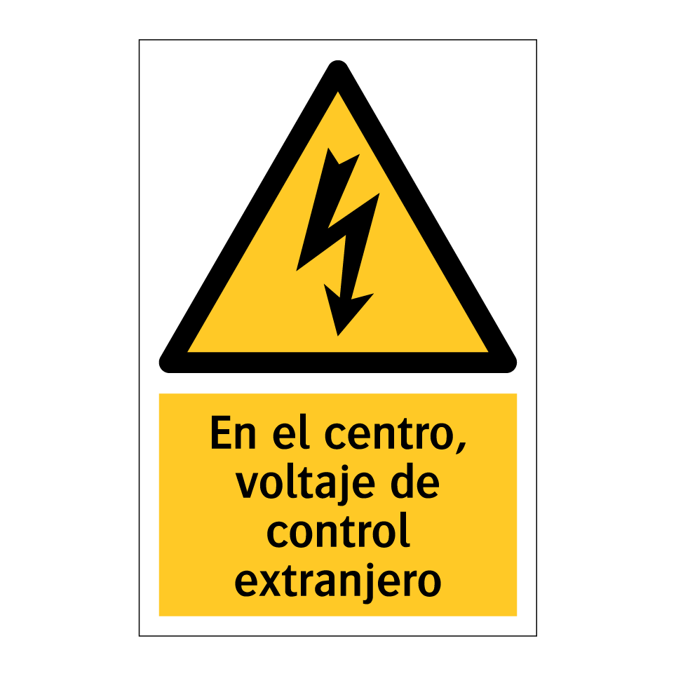 En el centro, voltaje de control extranjero