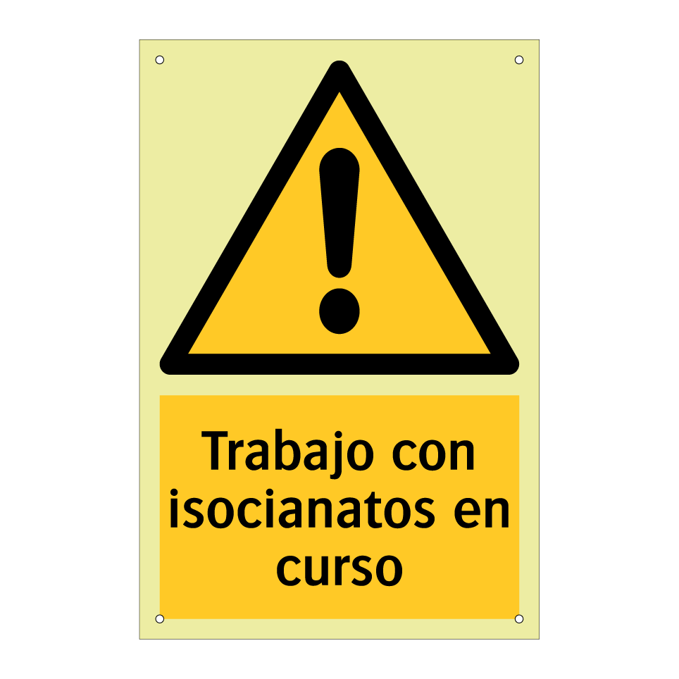 Trabajo con isocianatos en curso