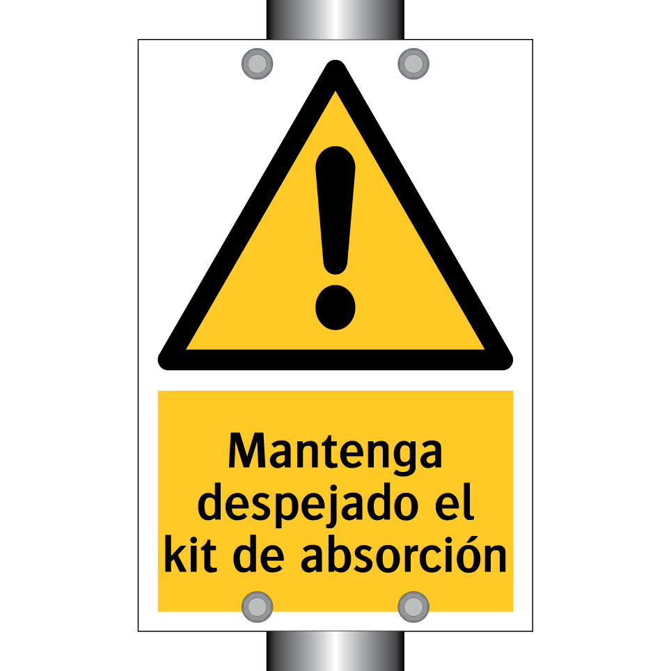 Mantenga despejado el kit de absorción