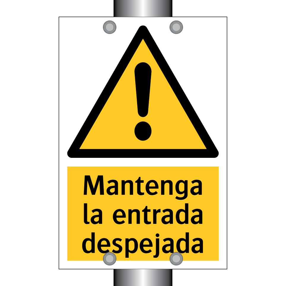 Mantenga la entrada despejada