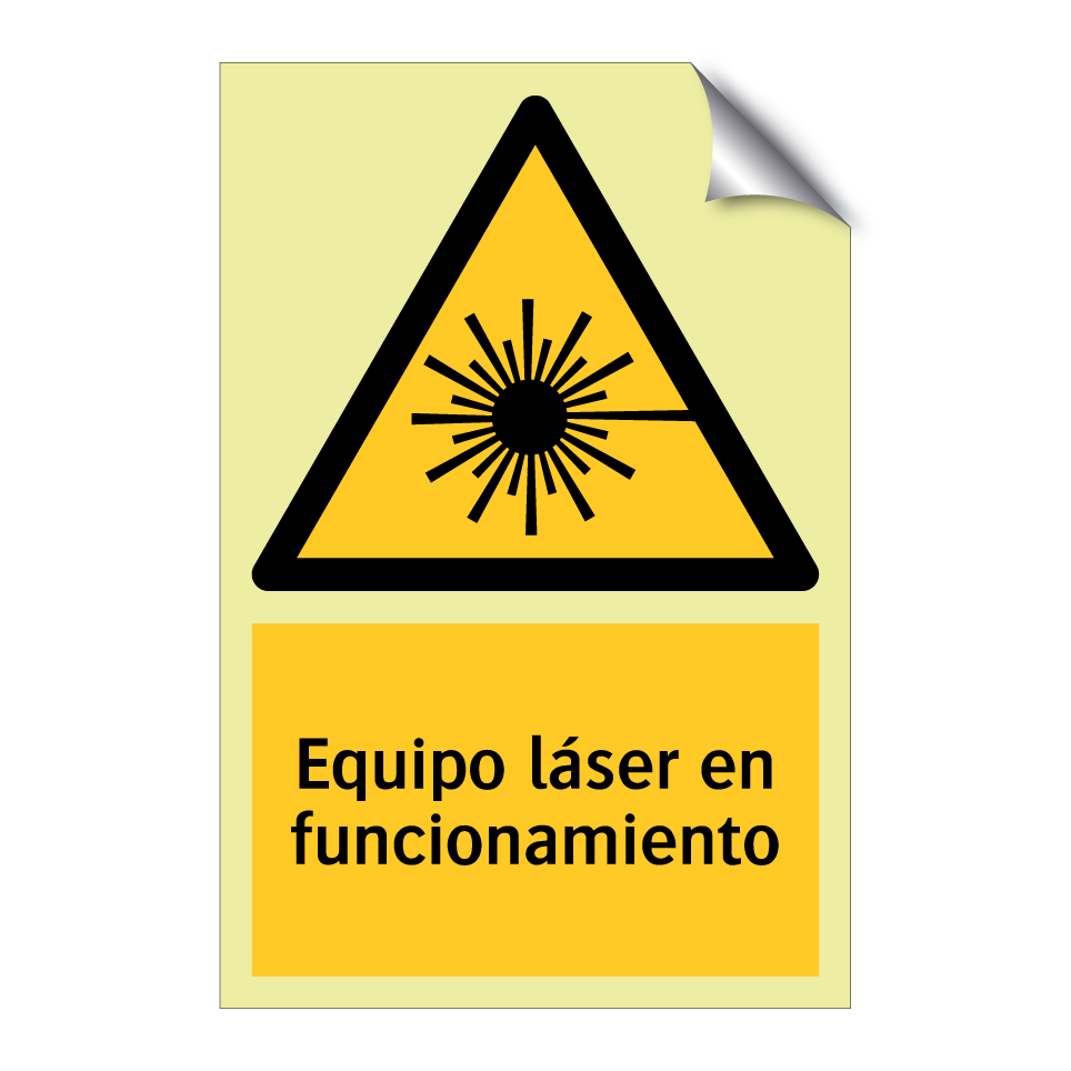 Equipo láser en funcionamiento