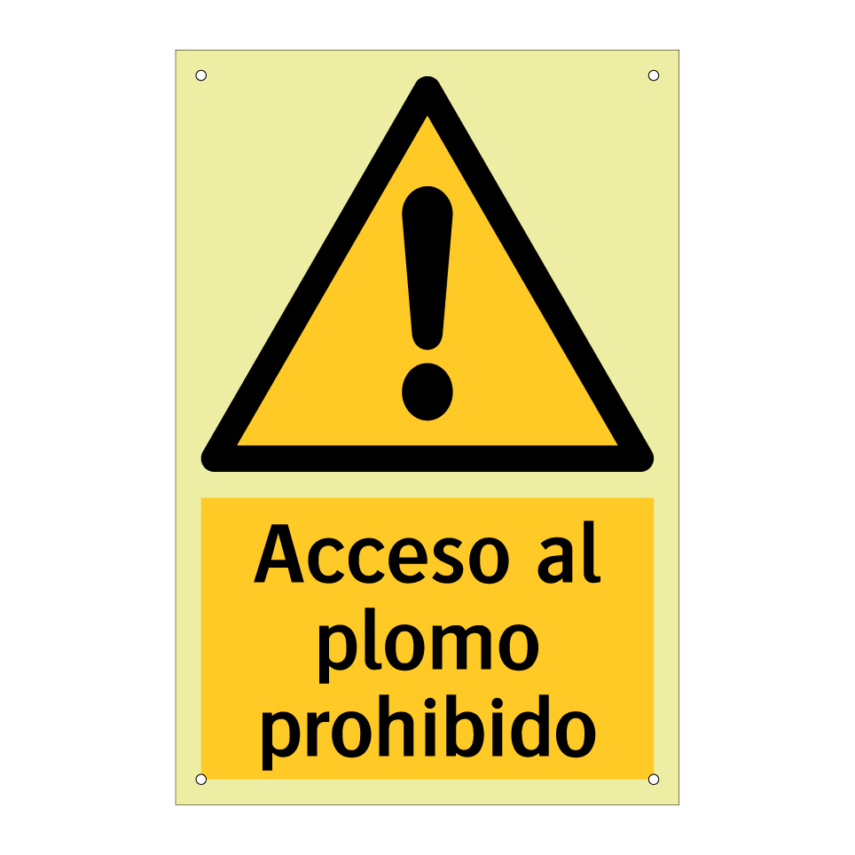 Acceso al plomo prohibido