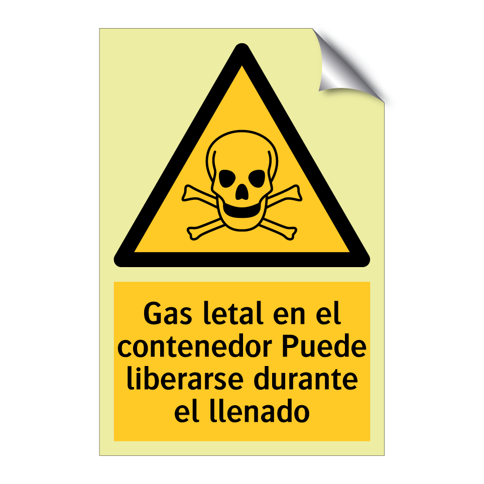 Gas letal en el contenedor Puede liberarse durante el llenado